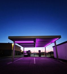 Tarasola Carport nowoczesna wiata garażowa oświetlenie led 1