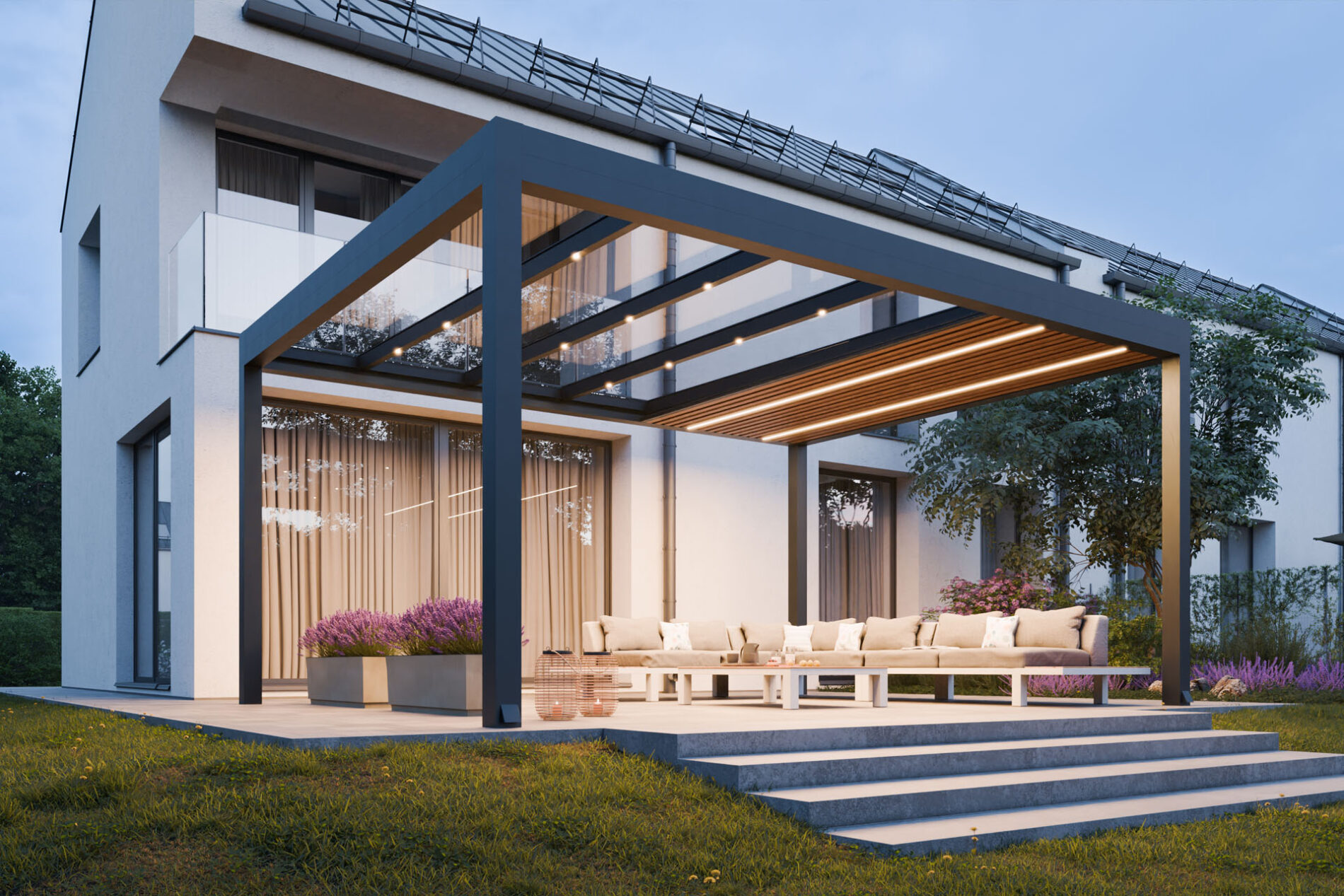 szklane zadaszenie tarasu